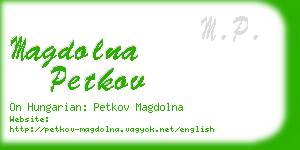 magdolna petkov business card